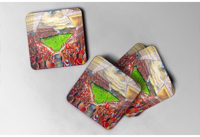 Ashton Gate Stadium Fine Art Glass Coasters - Bristol City FC